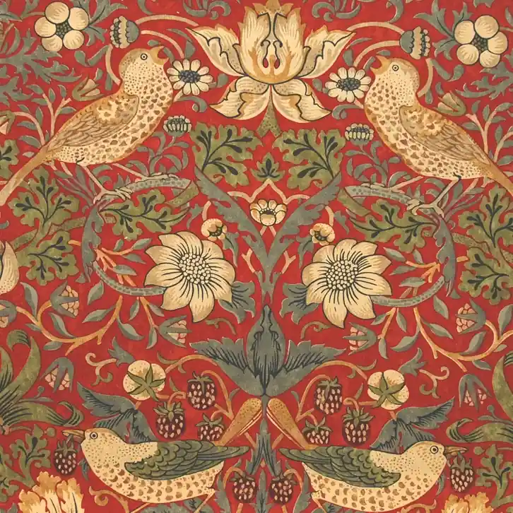William Morris & Co Tyg Strawberry Thief Expressleverans
