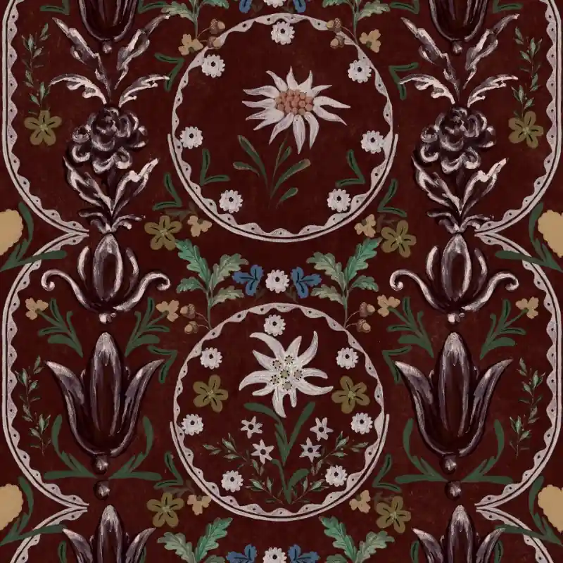 Edelweiss Burgundy - WP20694 Extra rabatt