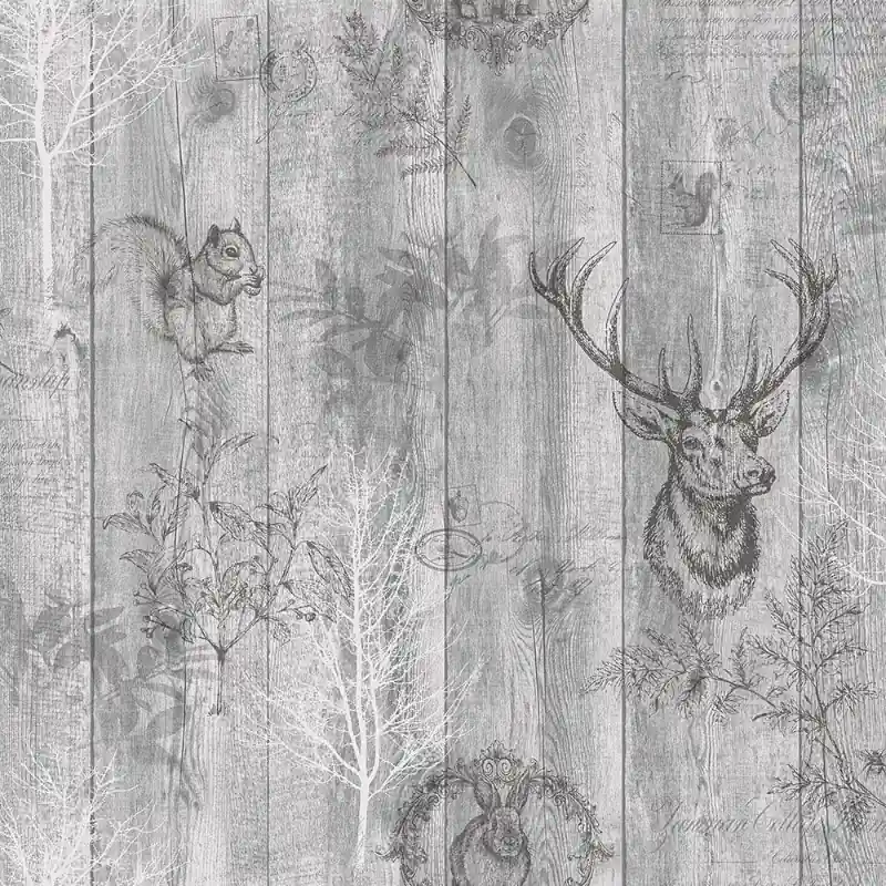 Trygg betalning Stag Wood Panel Grey - 90090