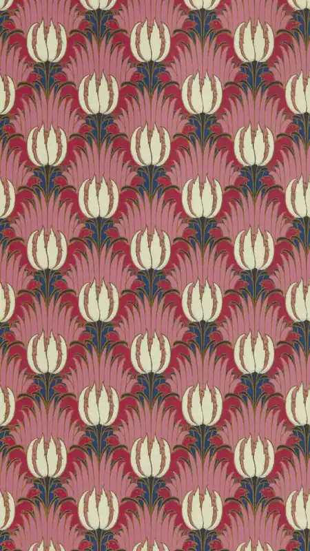 Säker betalning Morris & Co - Tulip & Bird Amaranth & B Bedford Park Wallpapers