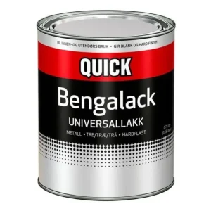 Billig Bengalack Universallack Quick Silkematt 0,68 L Vit